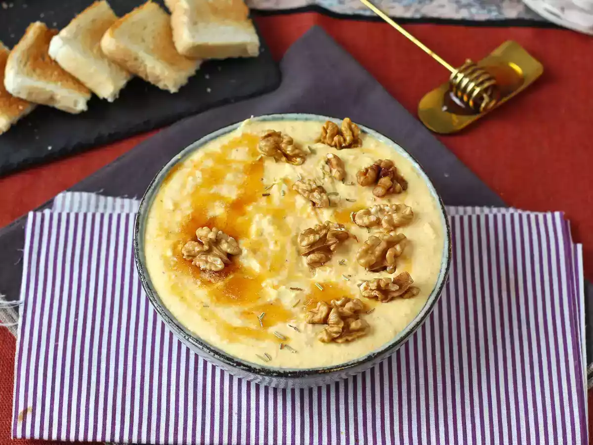 Crema untable de calabaza y queso feta con un toque de miel - foto 3
