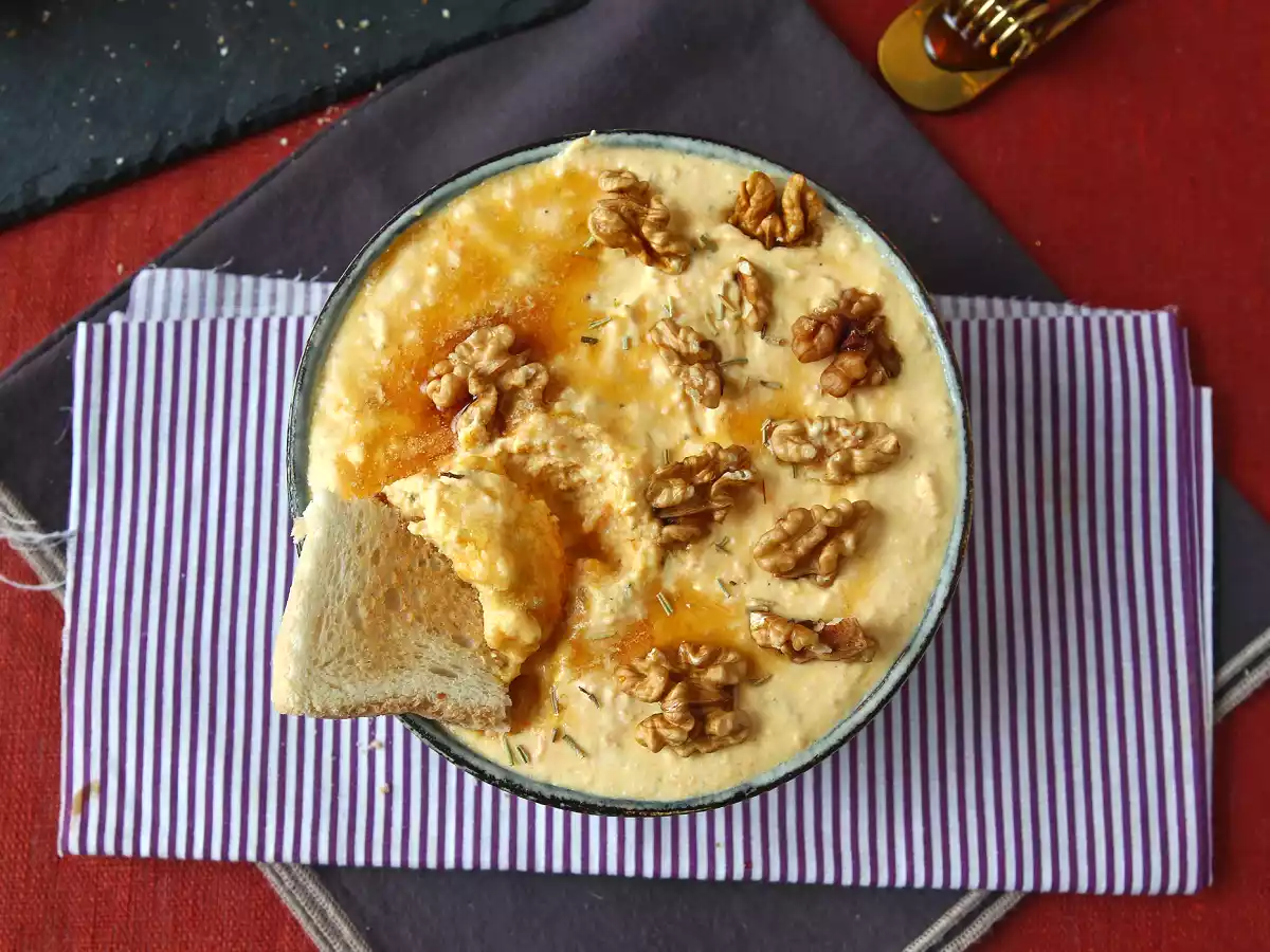 Crema untable de calabaza y queso feta con un toque de miel - foto 4