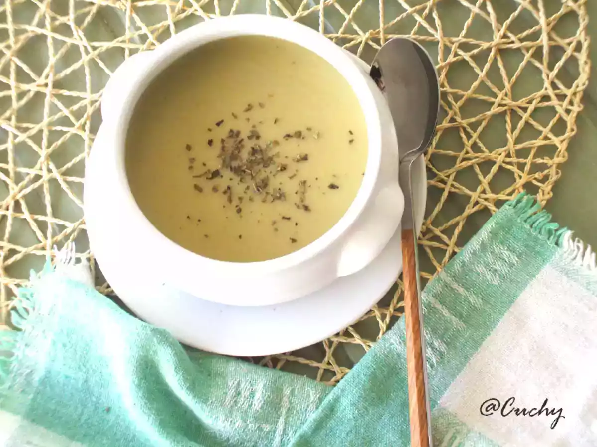 Cremoso de calabacin y quesitos