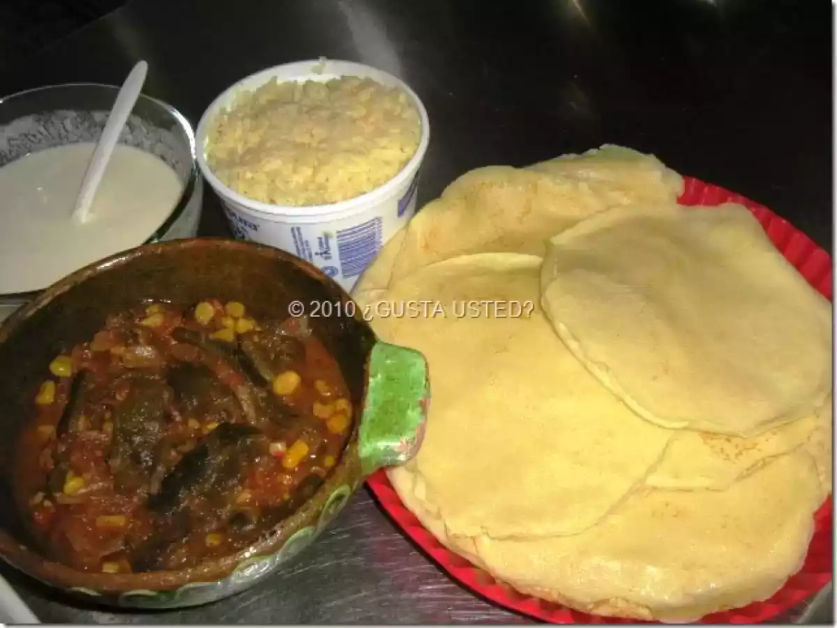 CREPAS DE RAJAS DE CHILE POBLANO CON ELOTE RECETA - foto 8