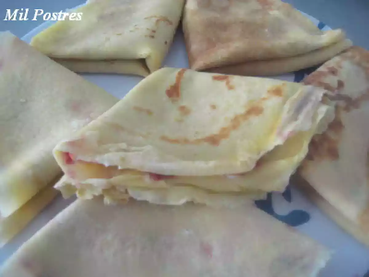 Crepes con queso fresco y mermelada de cerezas - foto 3