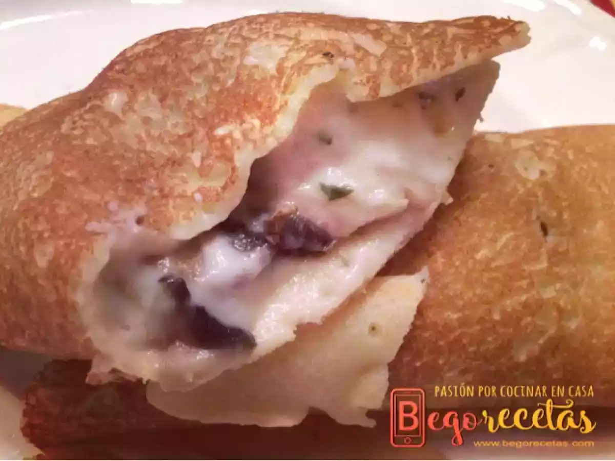 Crepes de bechamel y champiñón