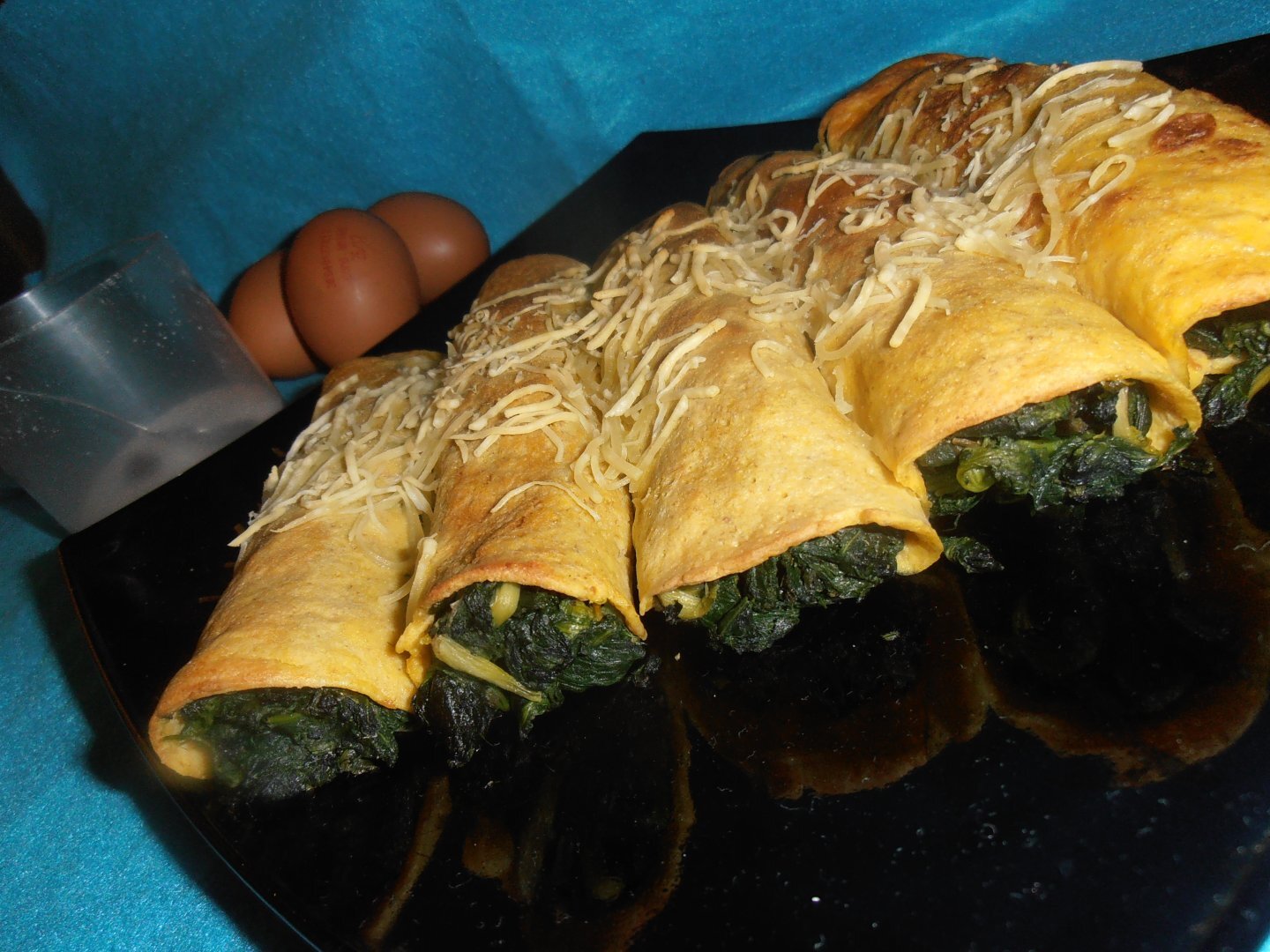 Crepes de pan y espinacas Receta Petitchef