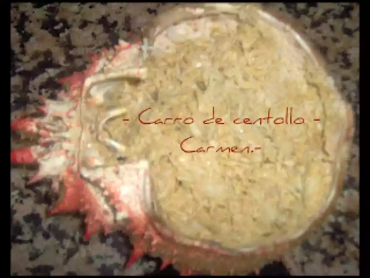 - Crepes rellenos de centollo y gambón -