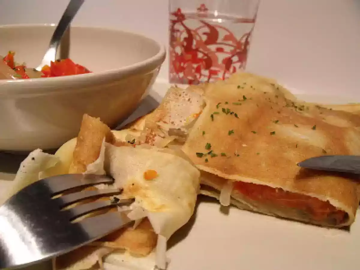 Crêpes rellenos de verduras asadas - foto 2