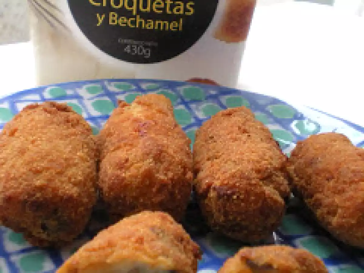 Croquetas con setas y jamón