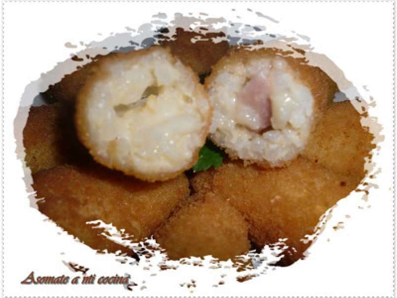 Croquetas de arroz con queso y jamón (de Kanela y Limón) - foto 2