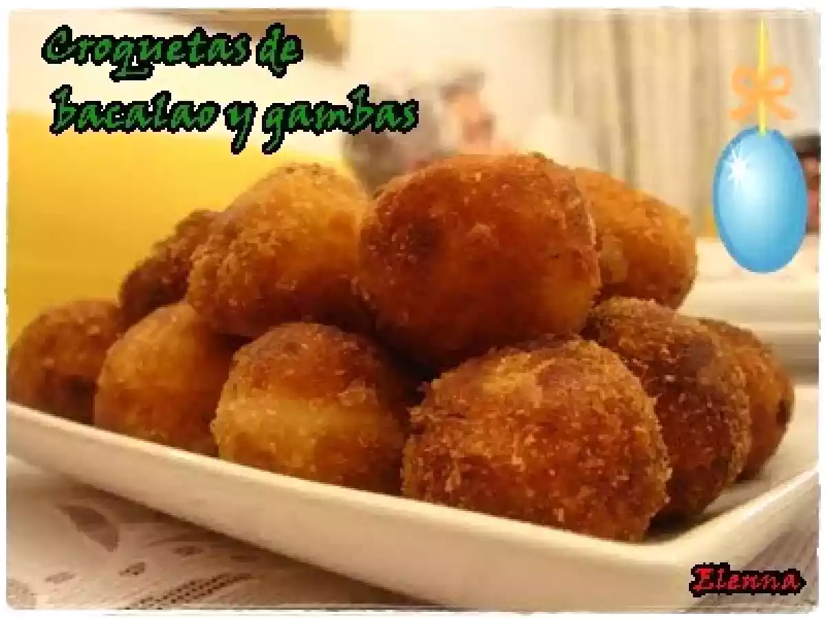 Croquetas de bacalao y gambas - foto 3