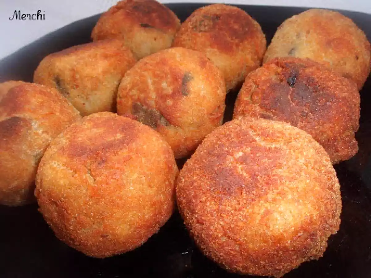 Croquetas de berenjenas y gambas