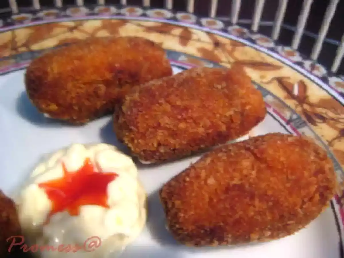 Croquetas de berenjenas y gambas