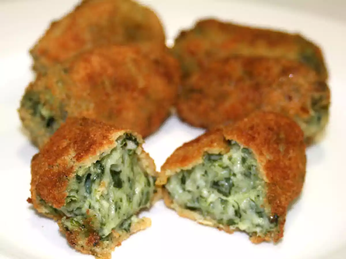 Croquetas de espinacas y bacalao