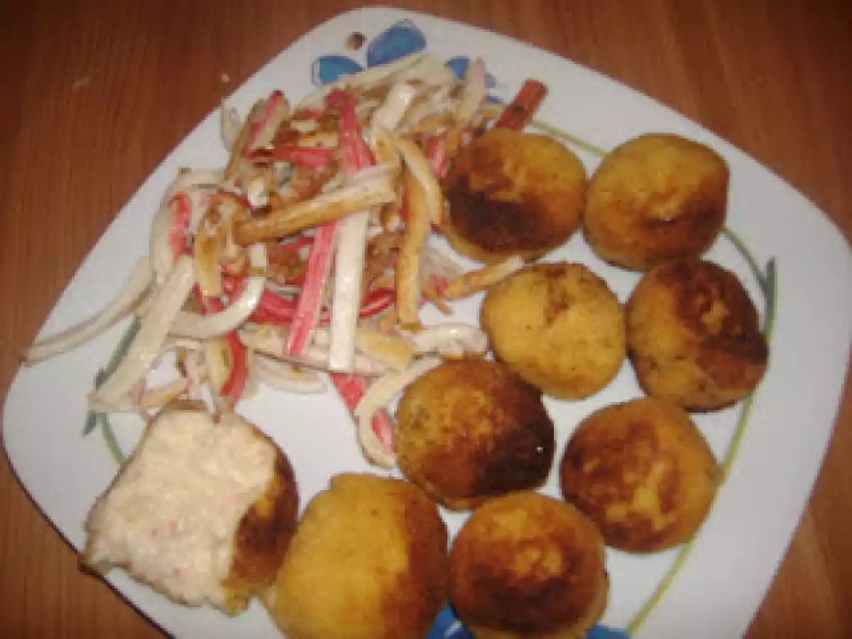 Croquetas de gambas y surimi de cangrejo