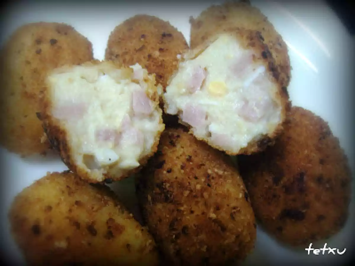 Croquetas de Jamón de York, Huevo y quesitos (fussioncook y tradicional) - foto 2