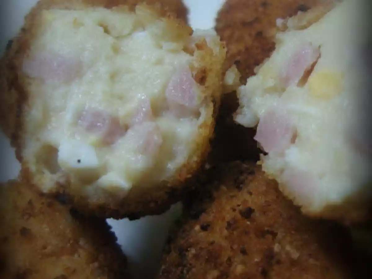 Croquetas de Jamón de York, Huevo y quesitos (fussioncook y tradicional) - foto 3