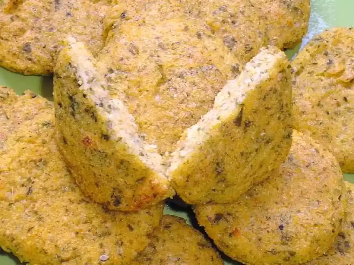 Croquetas de polenta con paté y alga nori