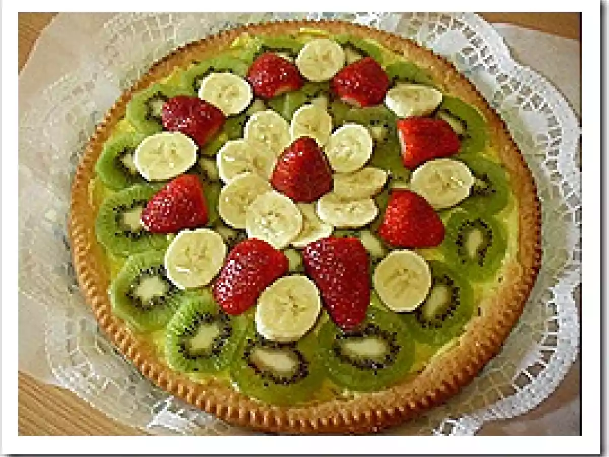Crostata con fruta y crema pastelera - foto 3