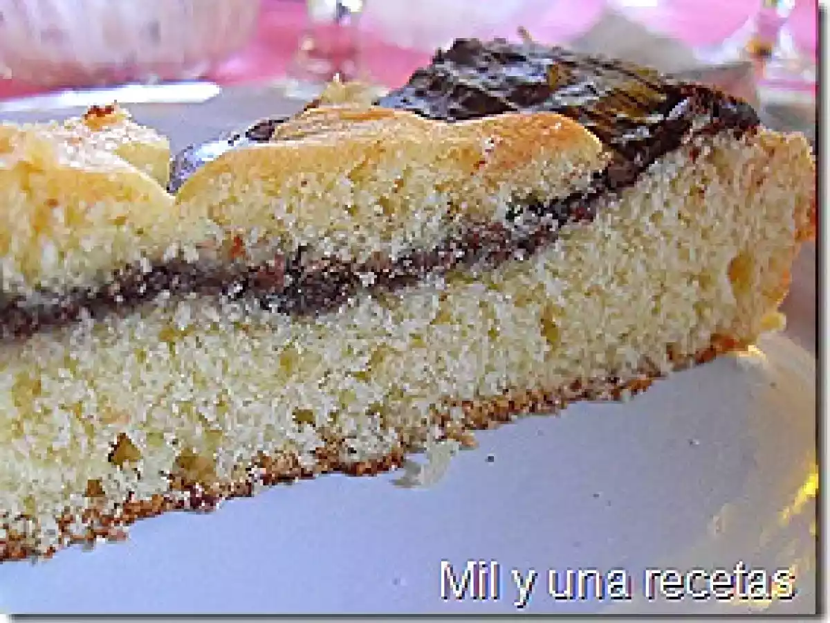 Crostata de pasta quebrada con ricotta y relleno de Nutella