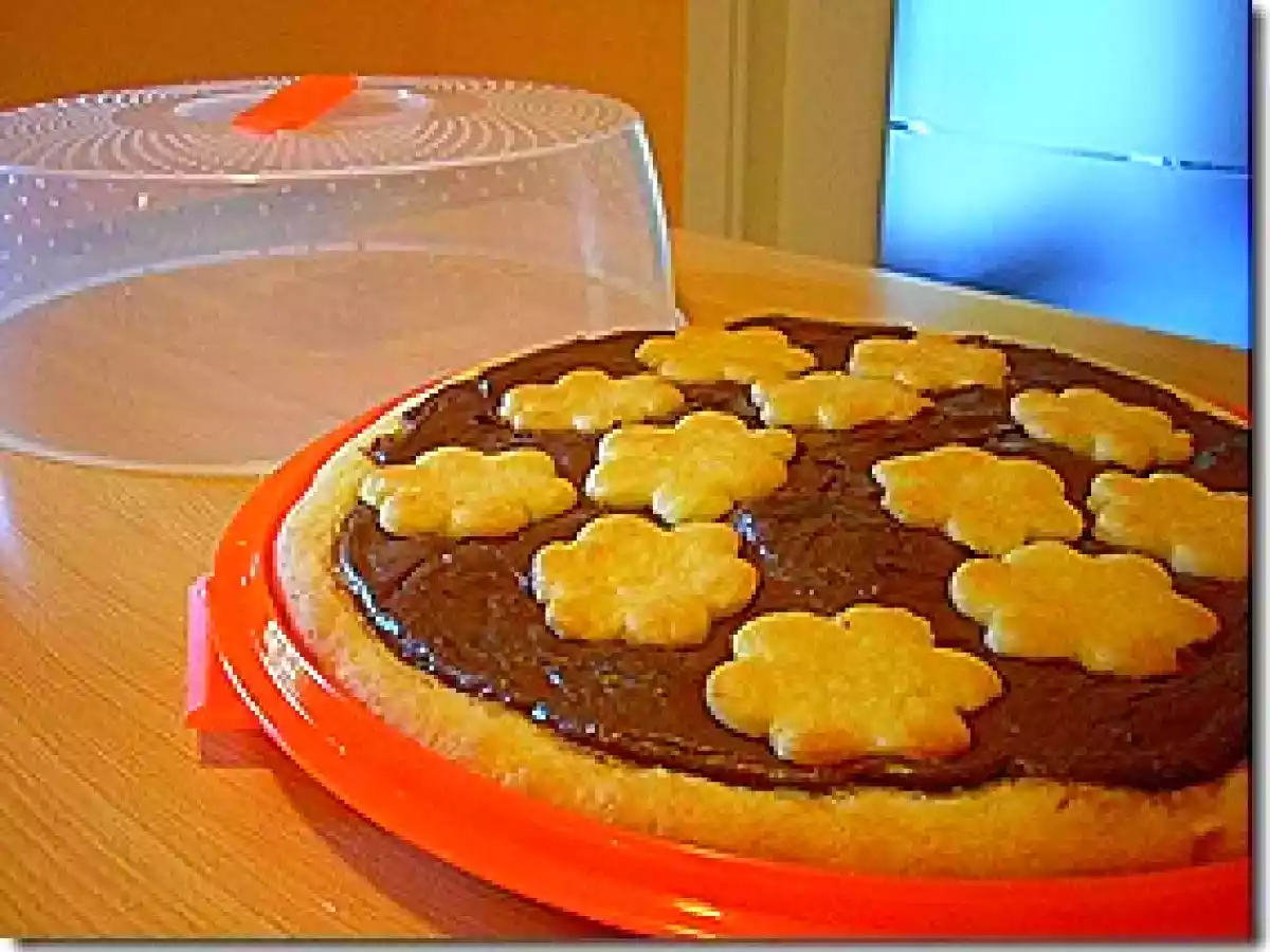 Crostata de pasta quebrada con ricotta y relleno de Nutella - foto 2