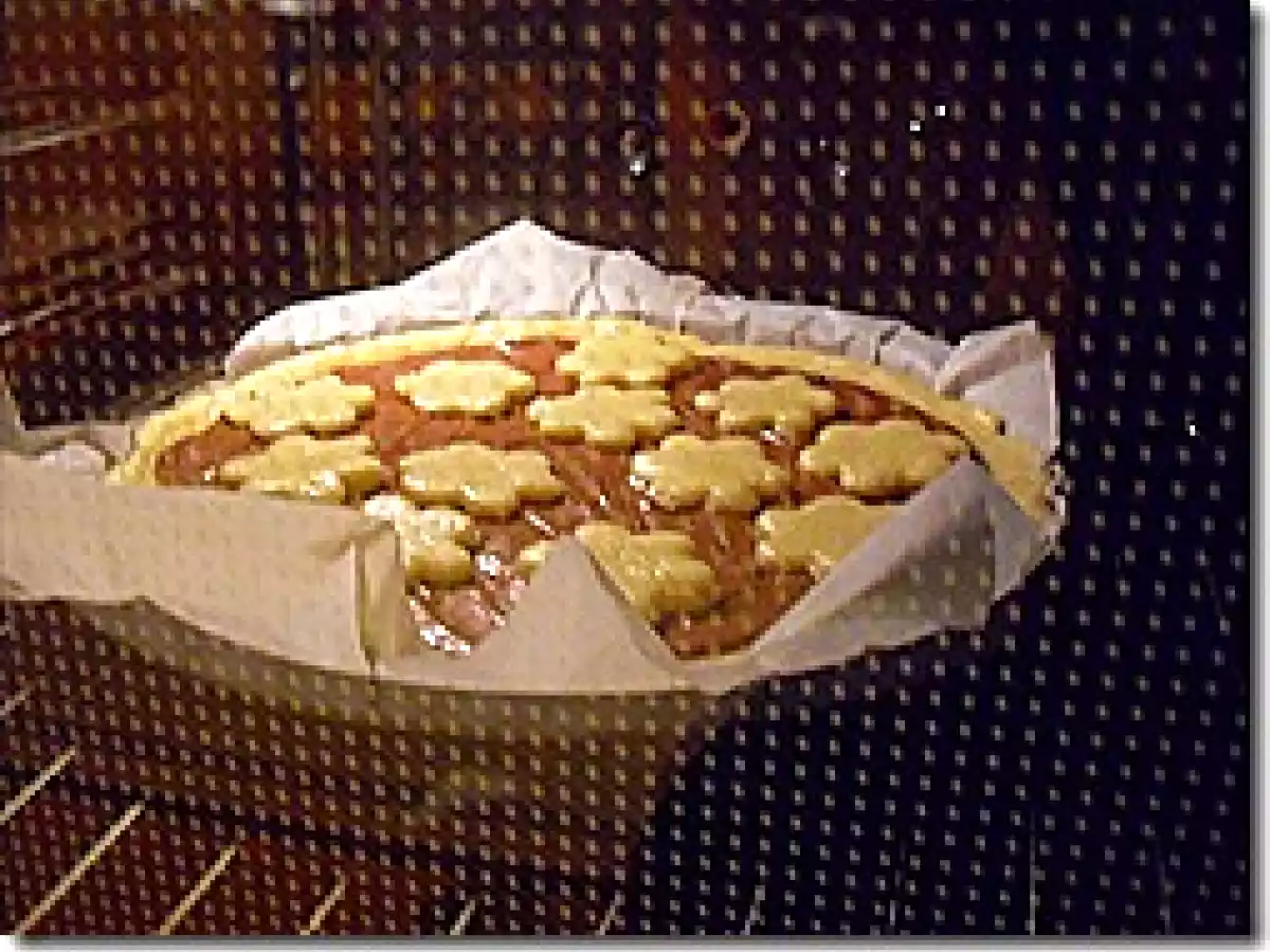 Crostata de pasta quebrada con ricotta y relleno de Nutella - foto 3