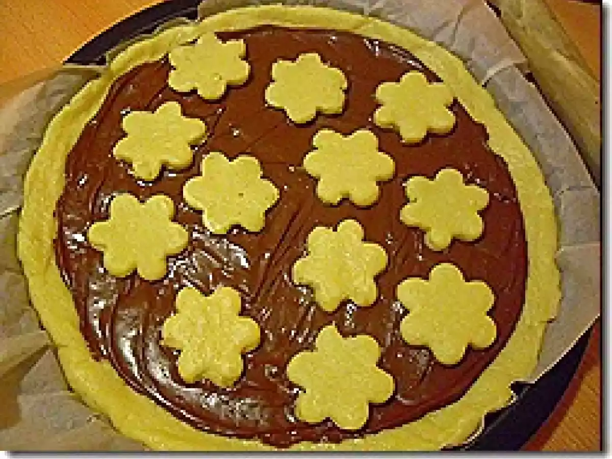 Crostata de pasta quebrada con ricotta y relleno de Nutella - foto 4