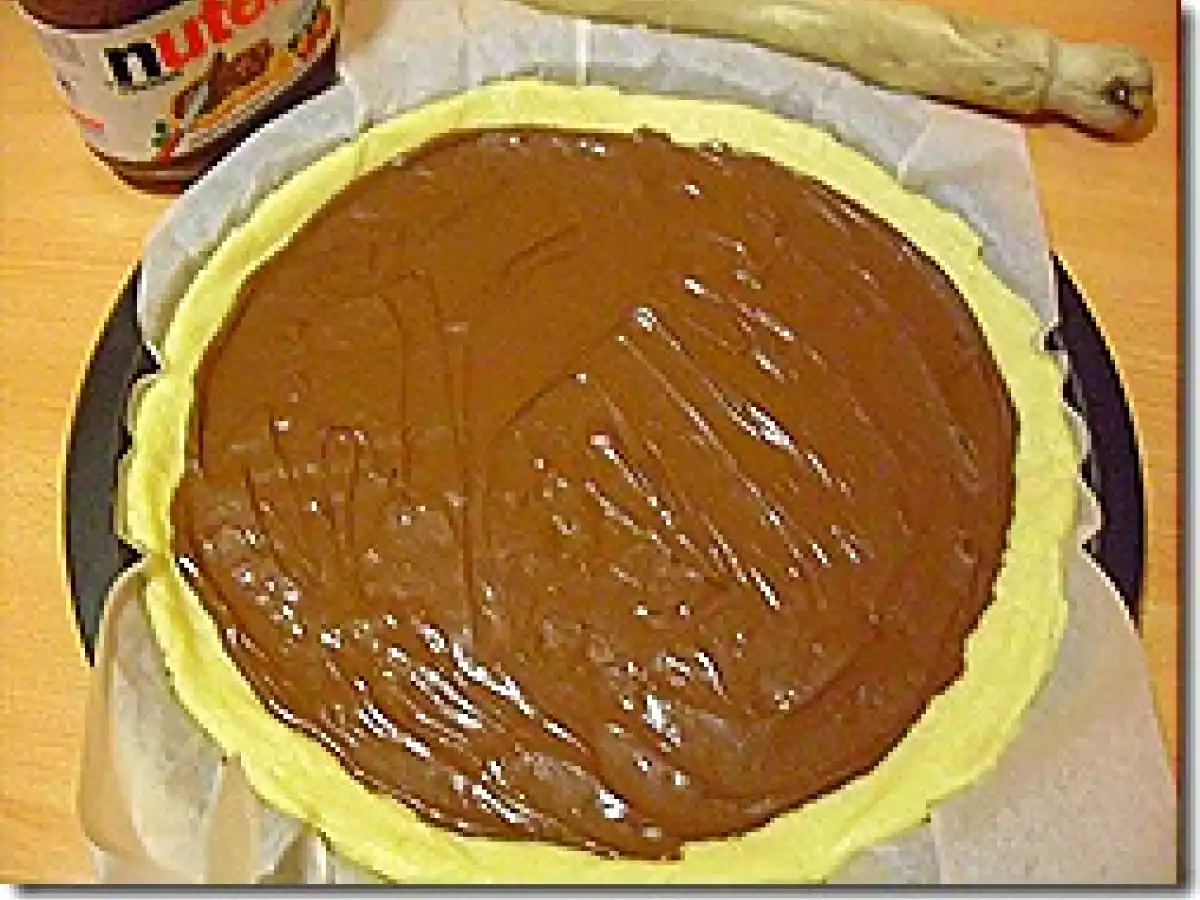 Crostata de pasta quebrada con ricotta y relleno de Nutella - foto 5