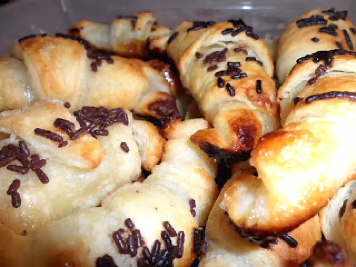 Cruasanes de hojaldre