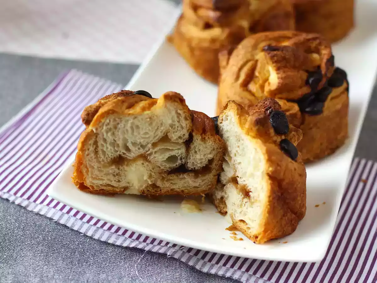 Cruffin de crema pastelera y chocolate, la fusión perfecta entre croissant y muffin - foto 6