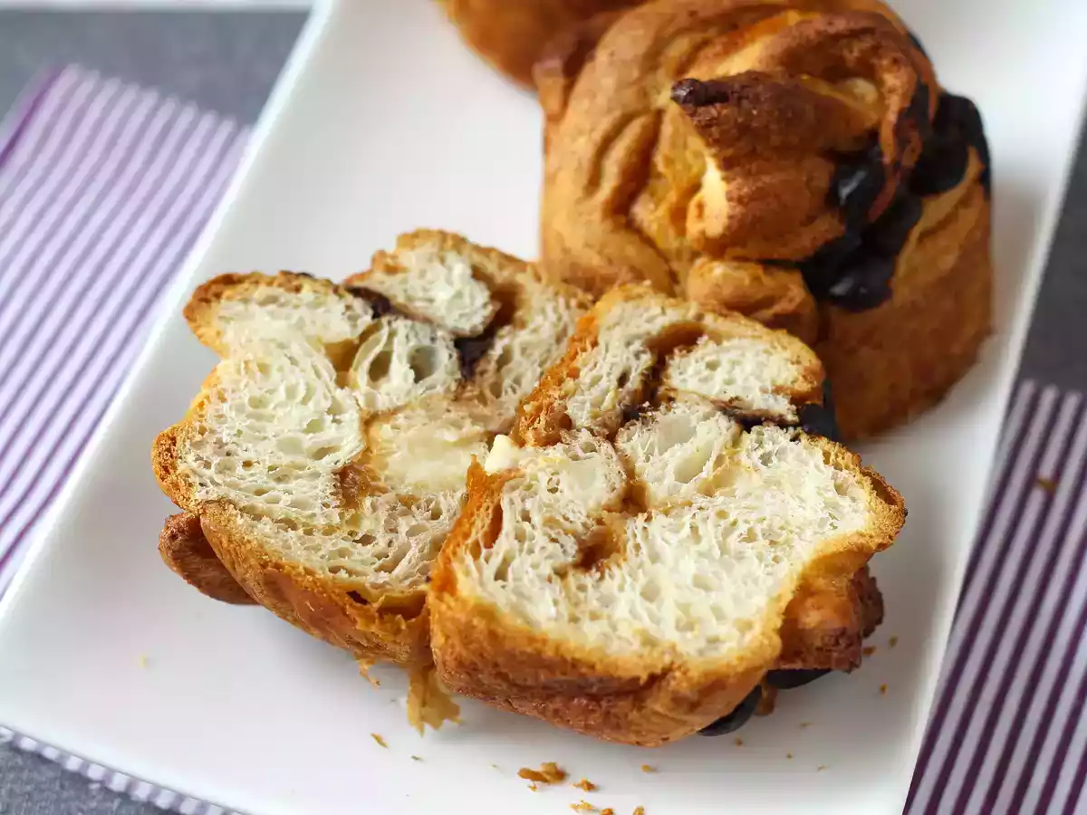 Cruffin de crema pastelera y chocolate, la fusión perfecta entre croissant y muffin - foto 8