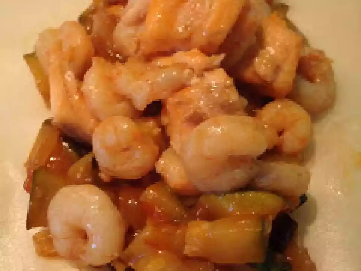 Crujiente de gambas y salmón con verduritas - foto 7