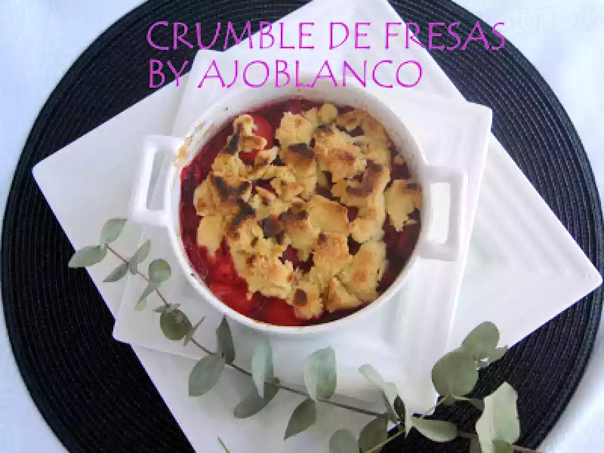 Crumble de fresas con almendras y agradable visita - foto 4