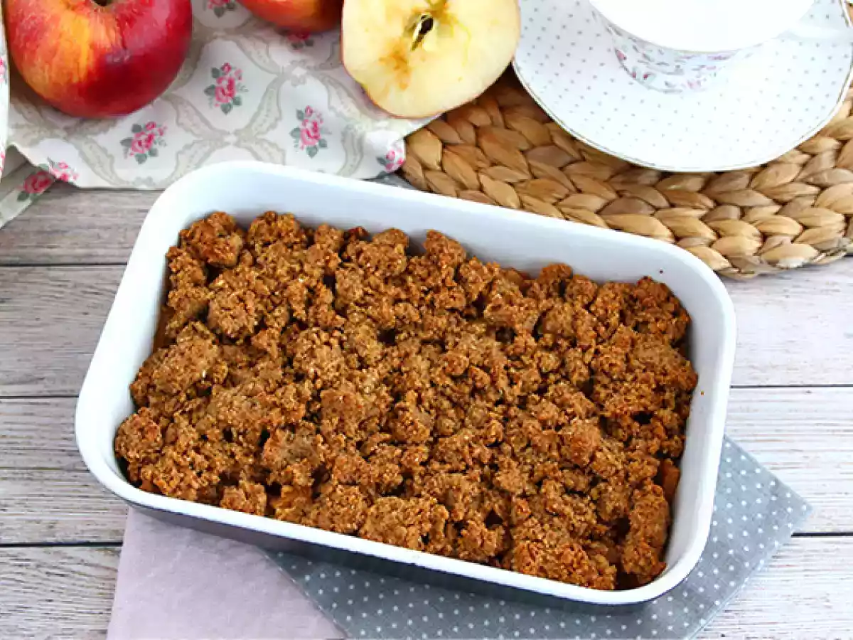 Crumble de manzana (vegano y sin gluten)
