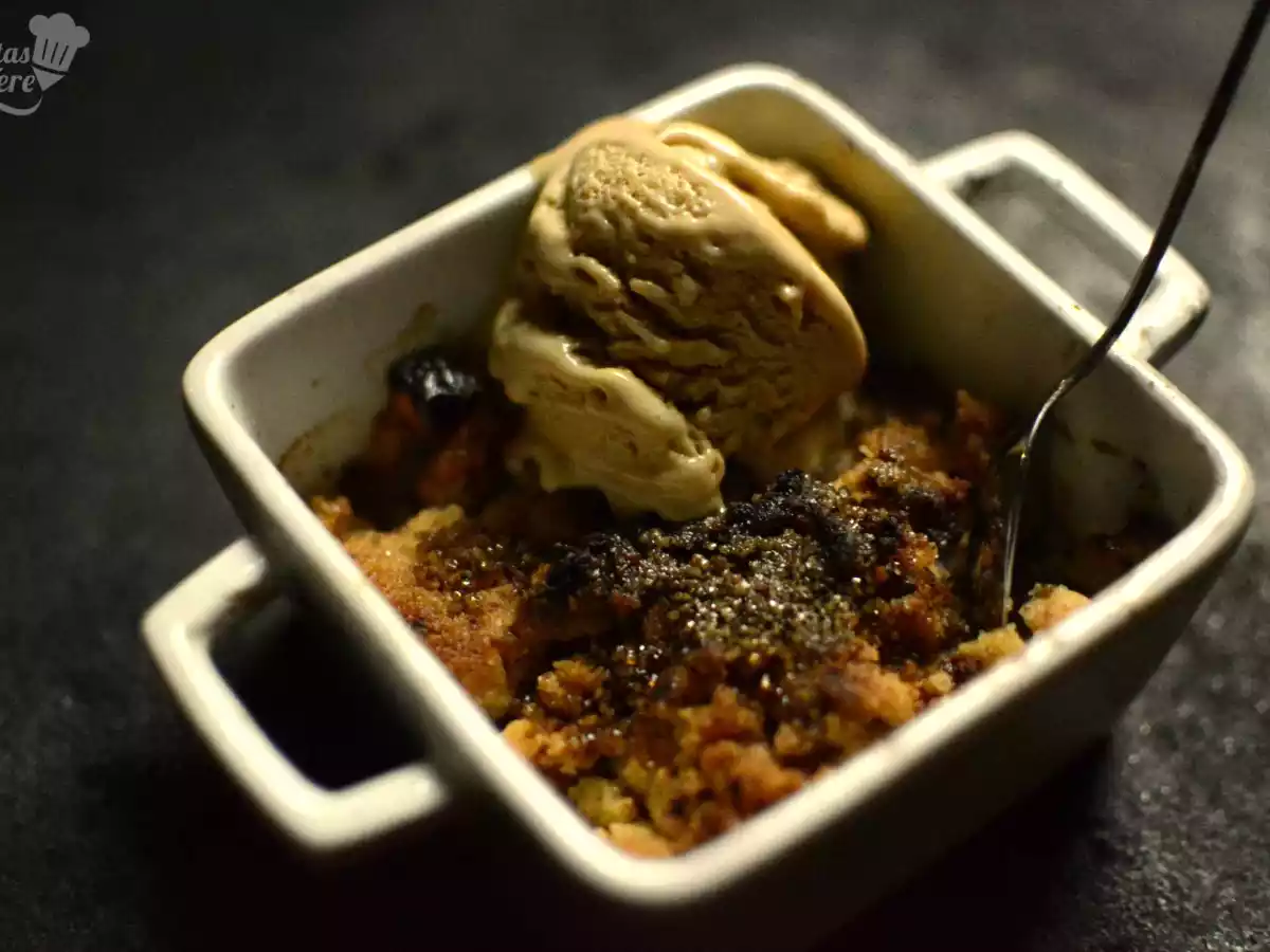 Crumble de manzana y mango