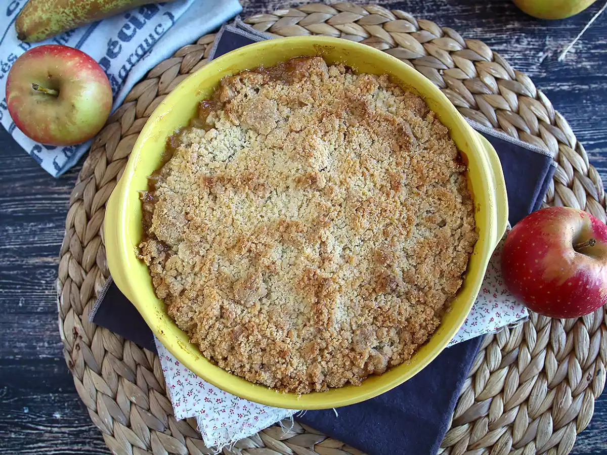 Crumble de manzana y pera muy crujiente y fácil - foto 2