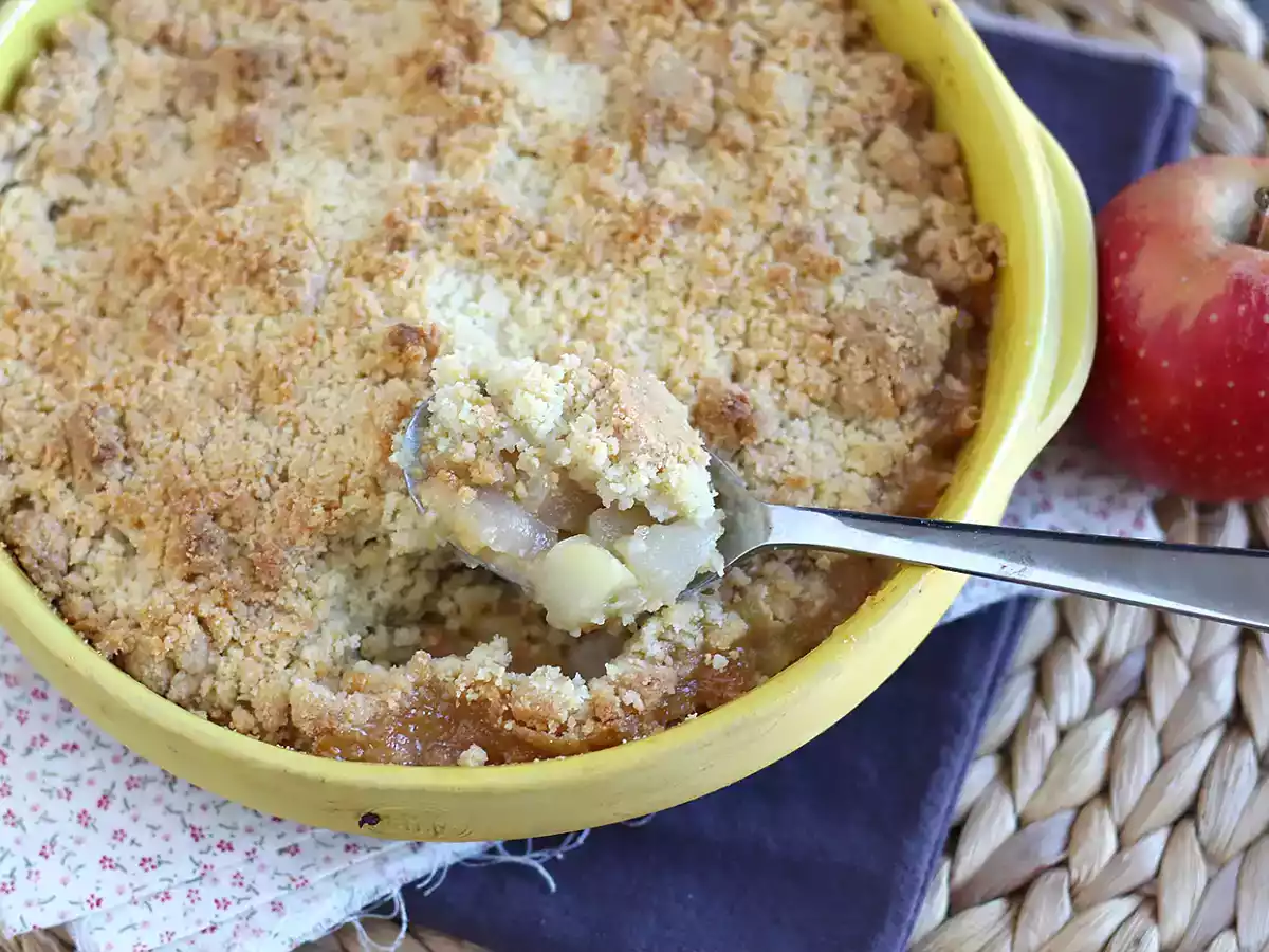 Crumble de manzana y pera muy crujiente y fácil - foto 3