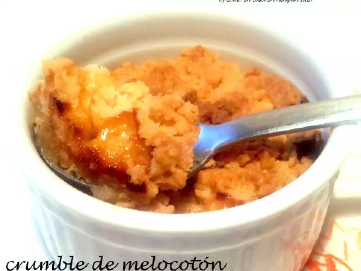 Crumble de melocotón