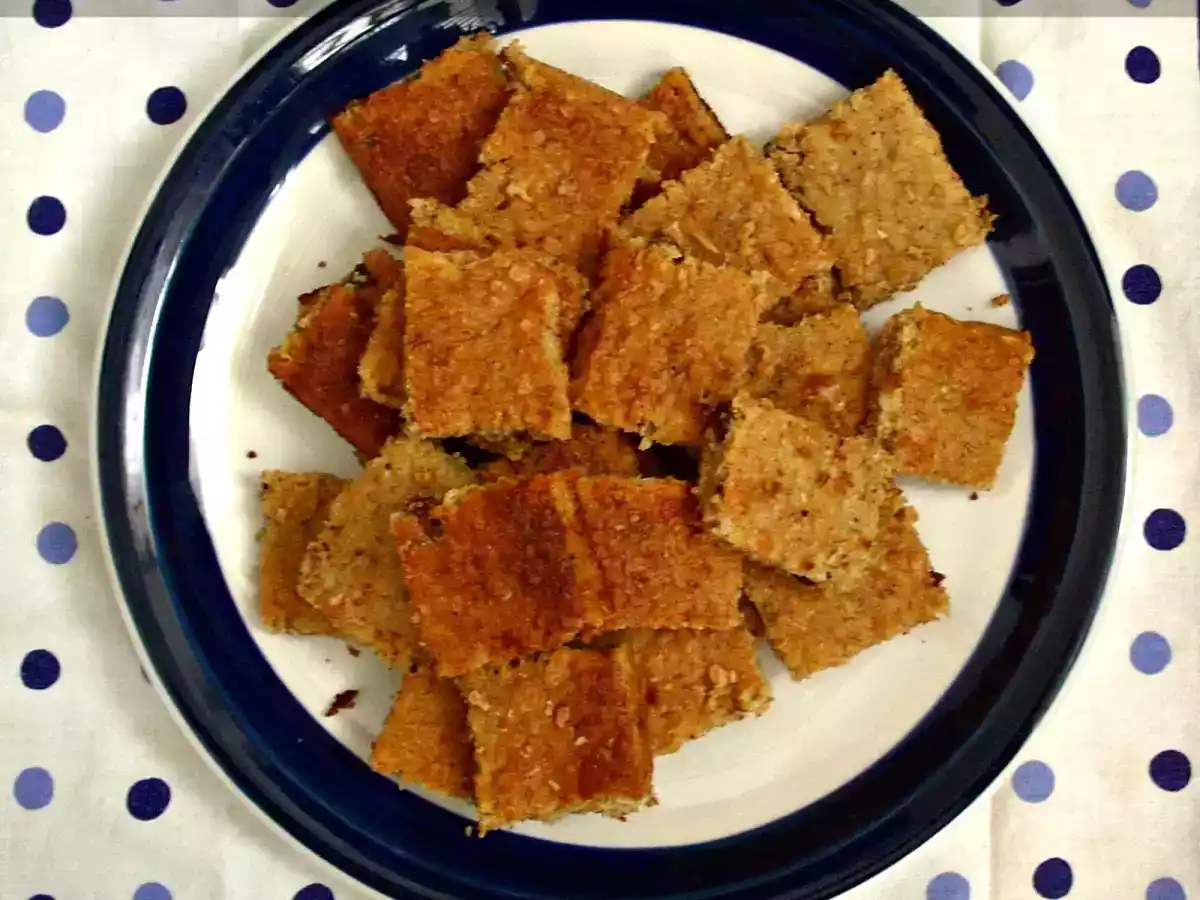 Cuadraditos de avena, miel y guineo!