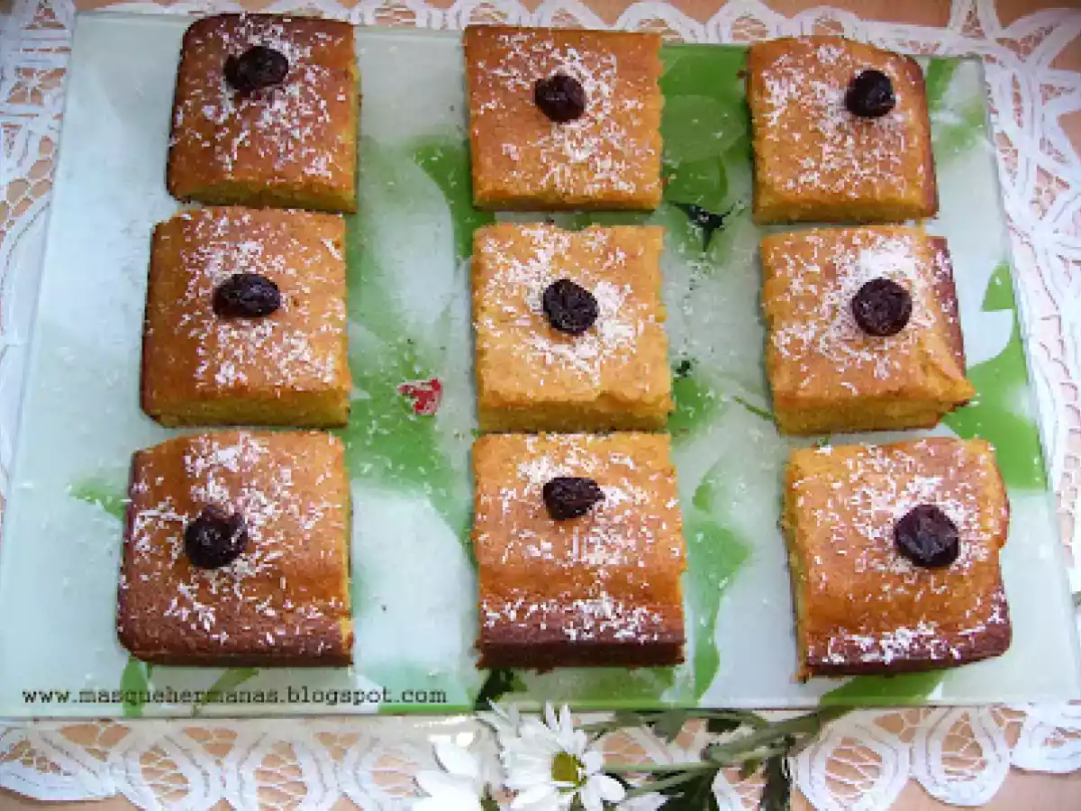 CUADRADITOS DE BIZCOCHO DE QUESO FRESCO y Dibarcafé - foto 3