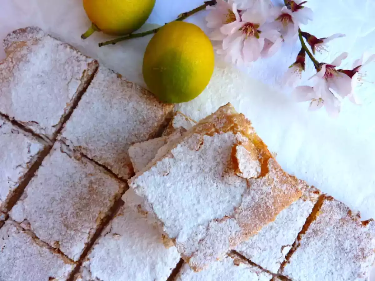 Cuadraditos de crema de limón