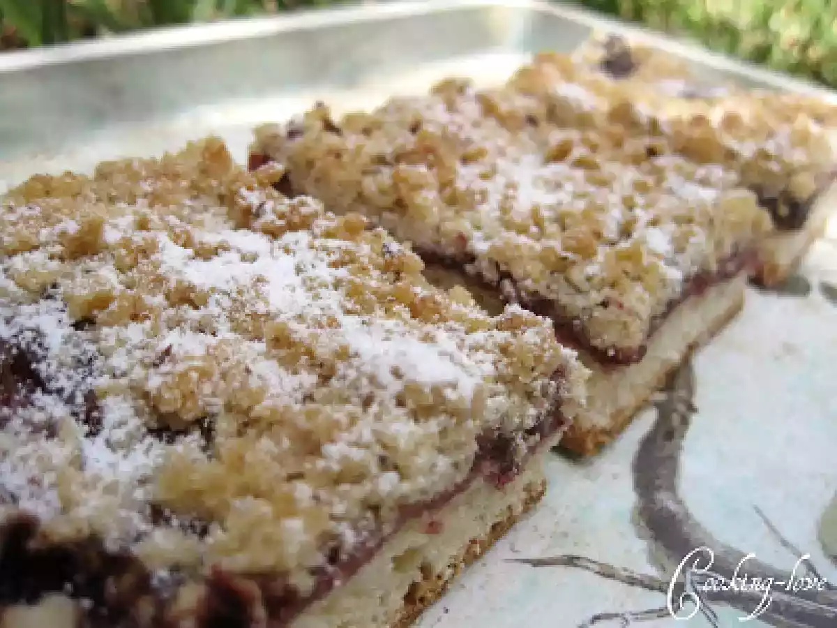 Cuadrados de mermelada y streusel de almendras. - foto 2