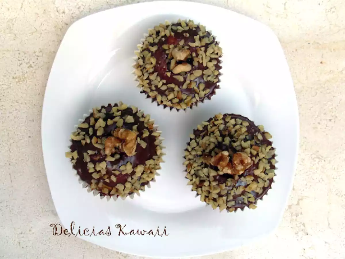Cupcakes de nuez y chocolate