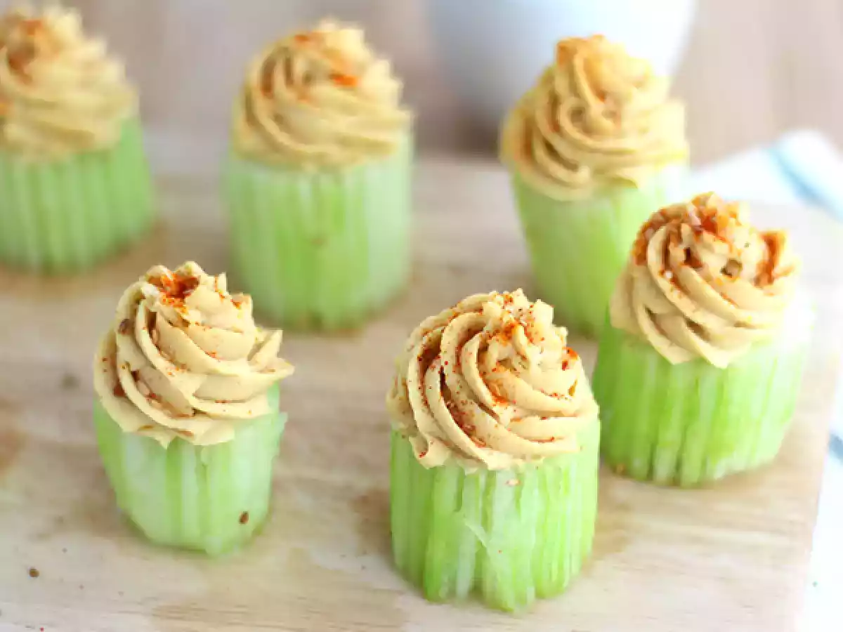 Cupcakes de pepino y hummus - foto 2
