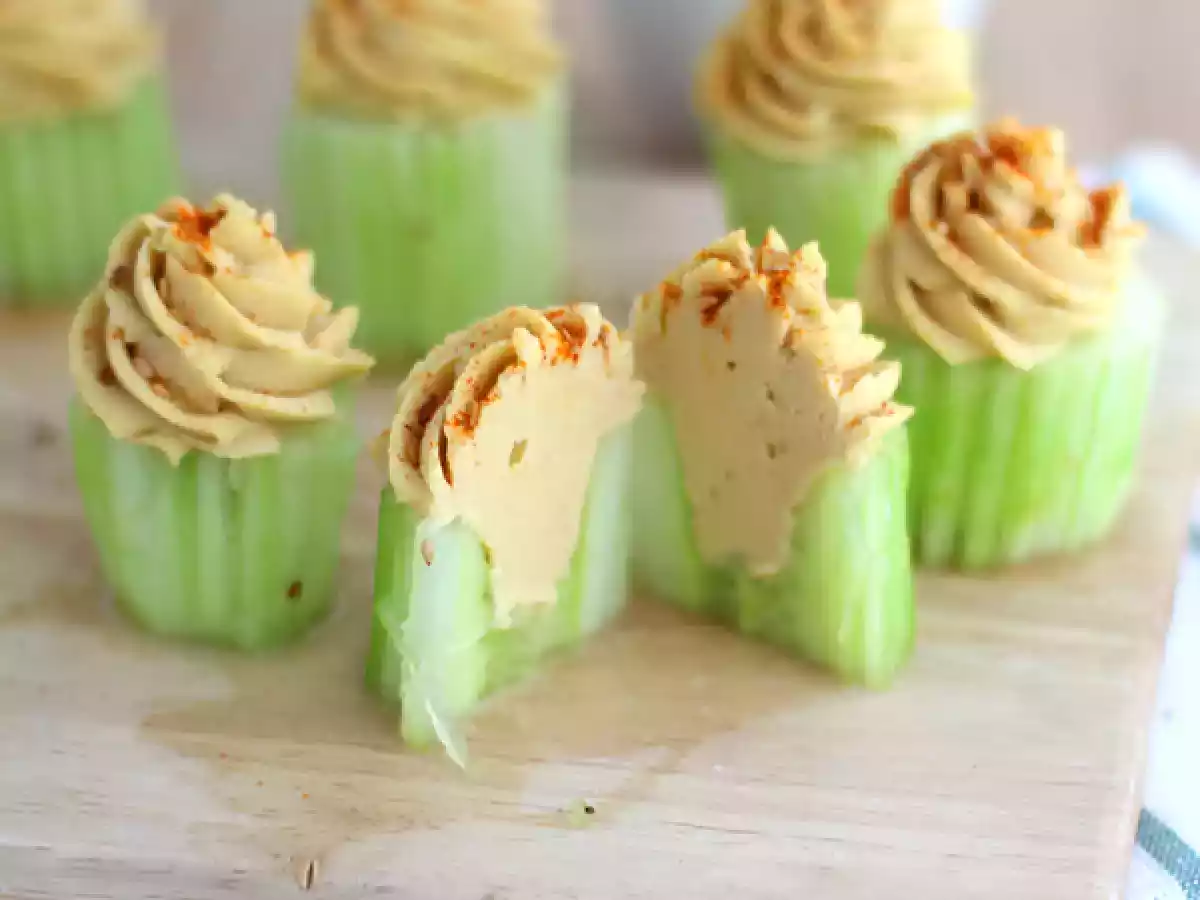 Cupcakes de pepino y hummus - foto 3