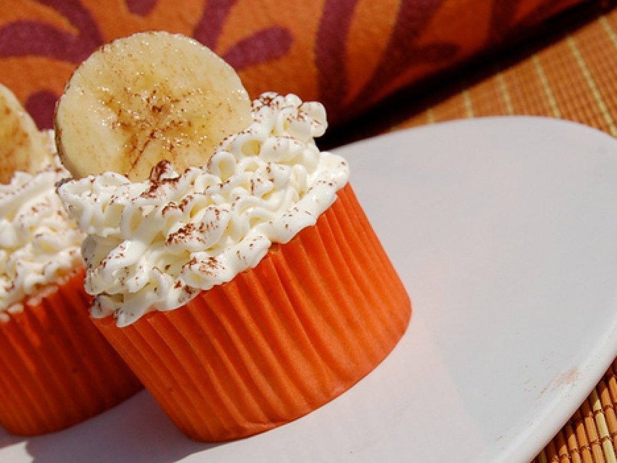 Cupcakes de plátano y vainilla Receta Petitchef