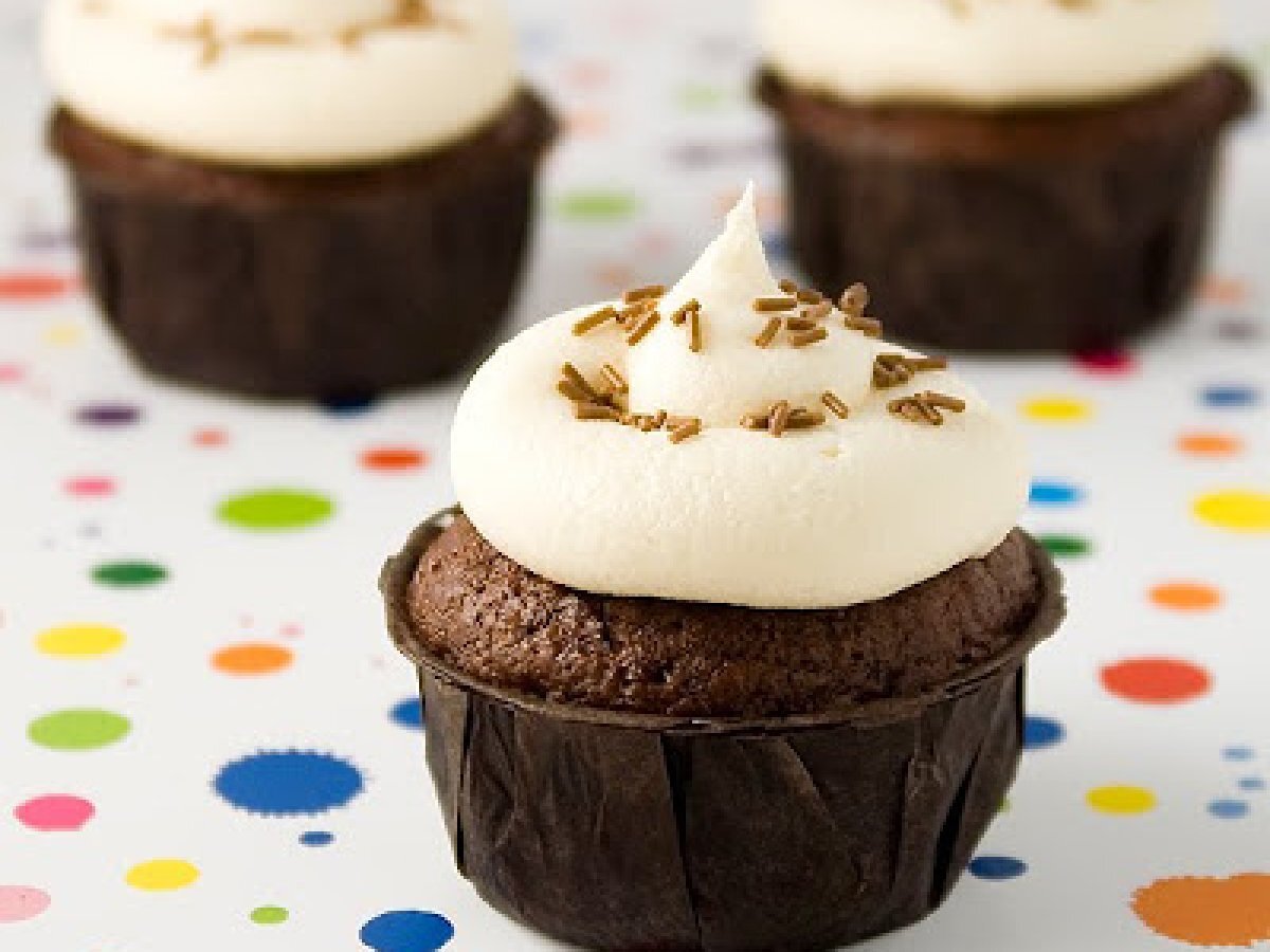 Cupcakes veganos de chocolate Receta Petitchef