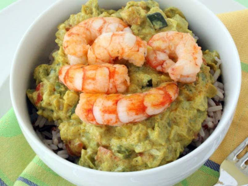 Curry de gambas con leche de coco - foto 2