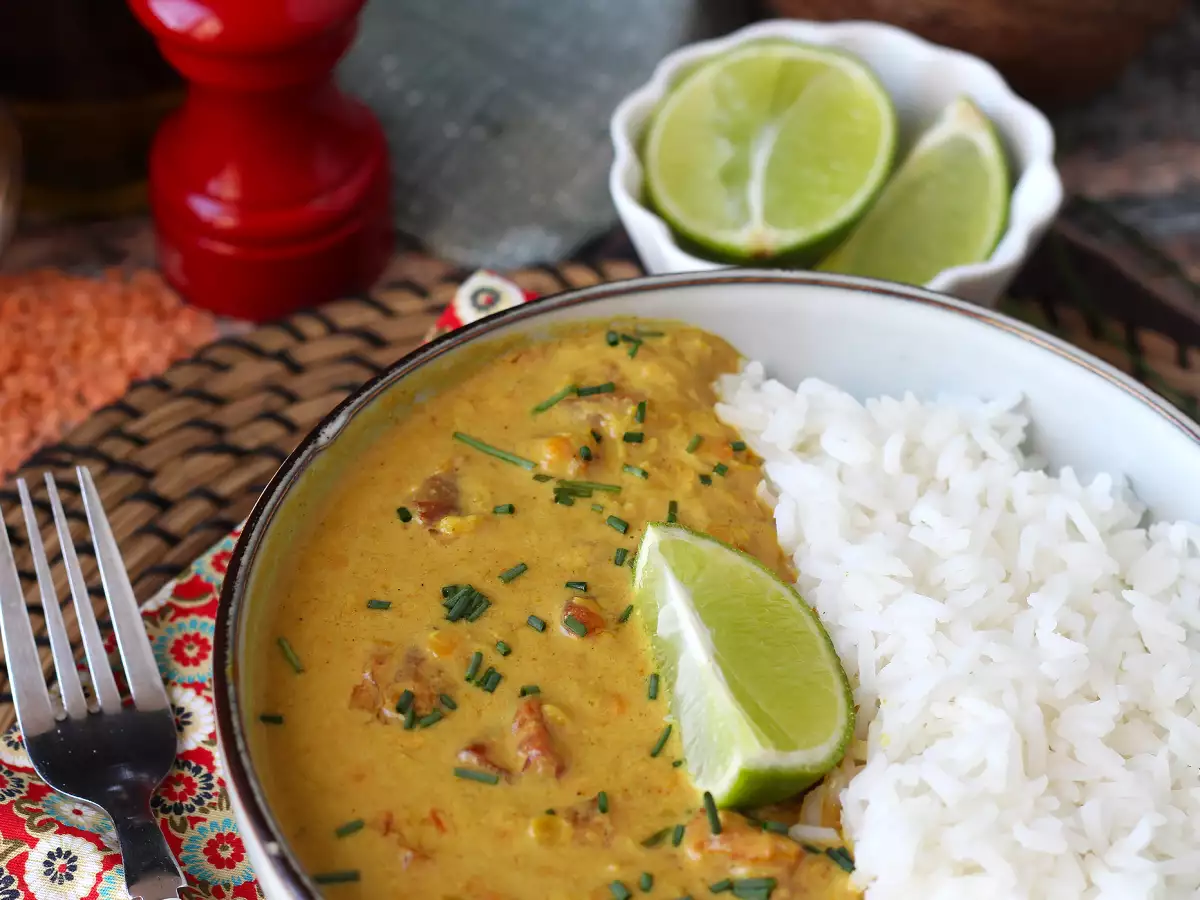 Curry de lentejas rojas con leche de coco: una receta fácil y cremosa - foto 2