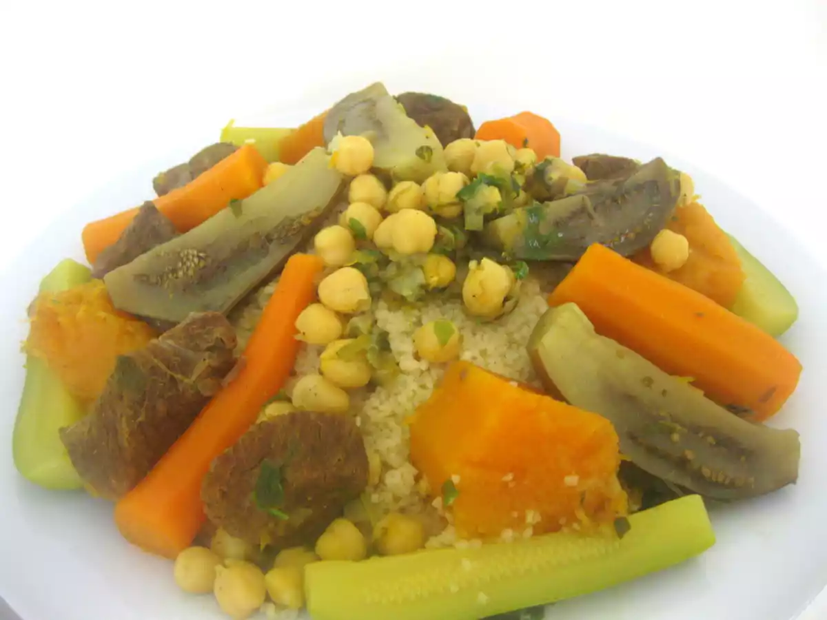 Cuscus con ternera y vegetales