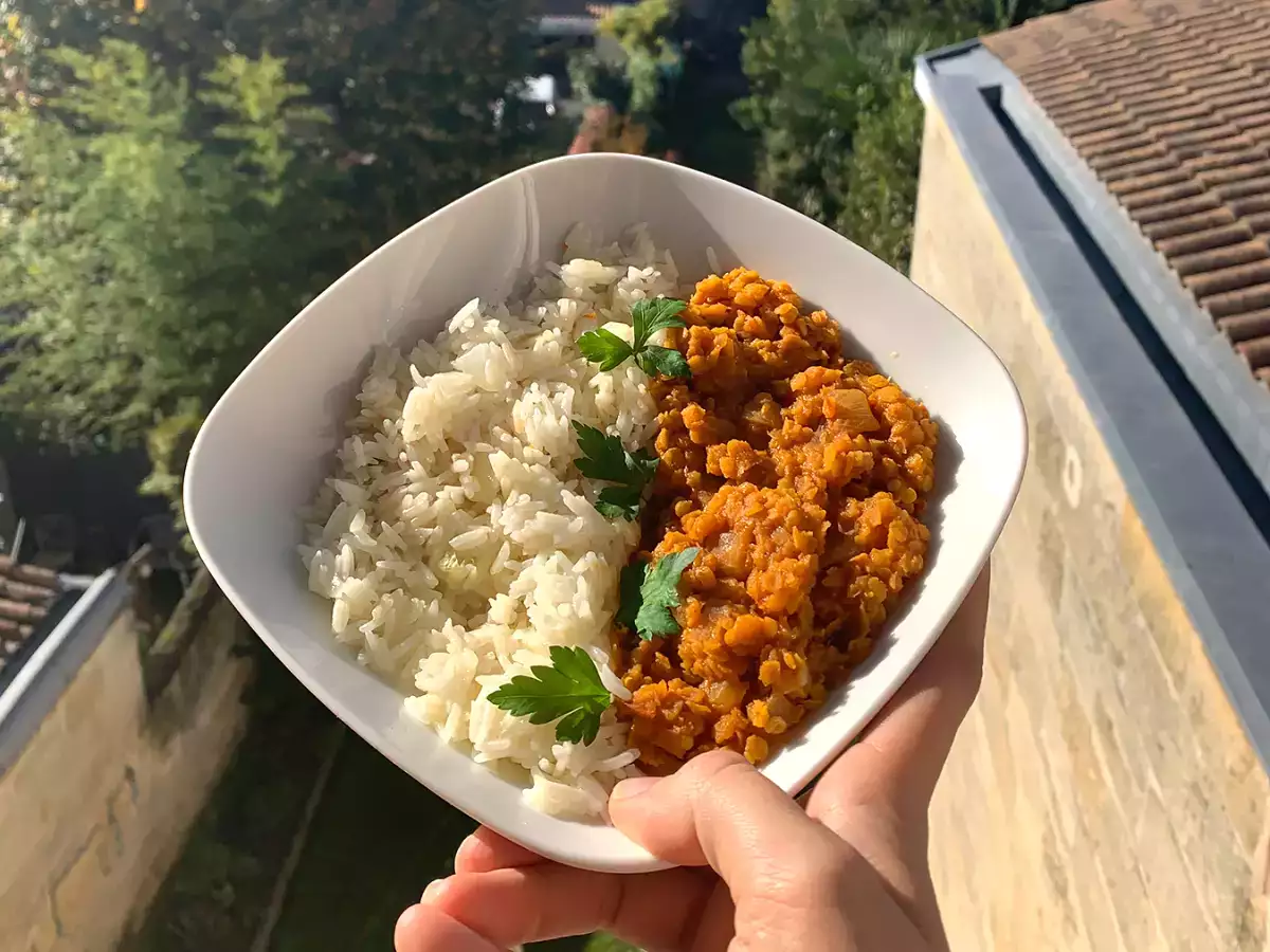 Dahl de lentejas coral - foto 4