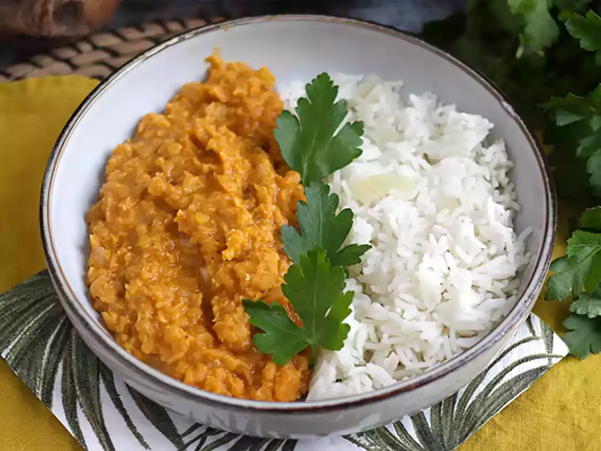 Dahl de lentejas rojas, fácil - foto 3