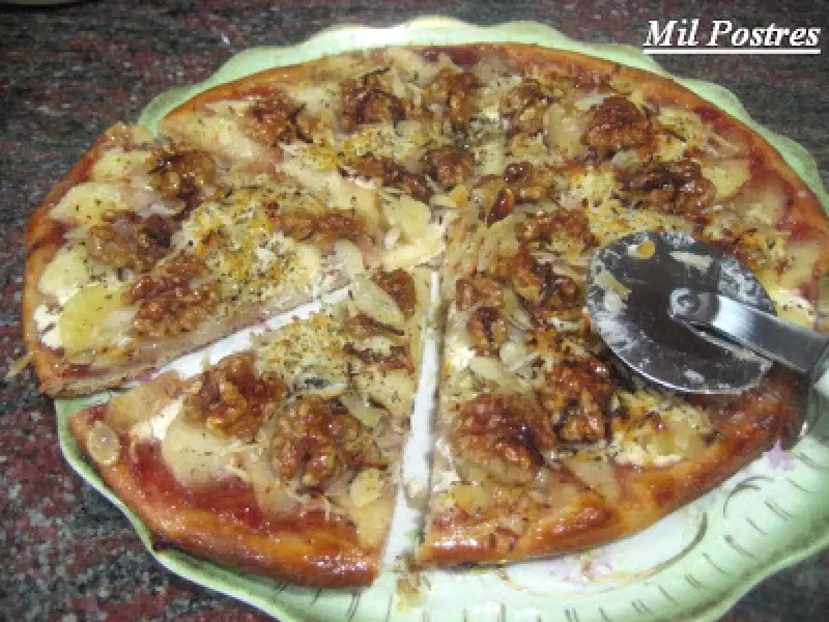 Daring bakers, desafío octubre. Pizza de manzana y frutos secos - foto 2